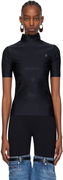 Coperni Crystal Embellished Mock Neck Top