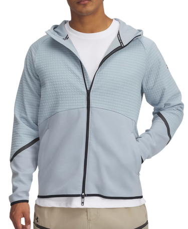 Суитчър Under Armour Unstoppable Fleece Grid Full-Zip Hoodie Синьо | 1386543-465, 0