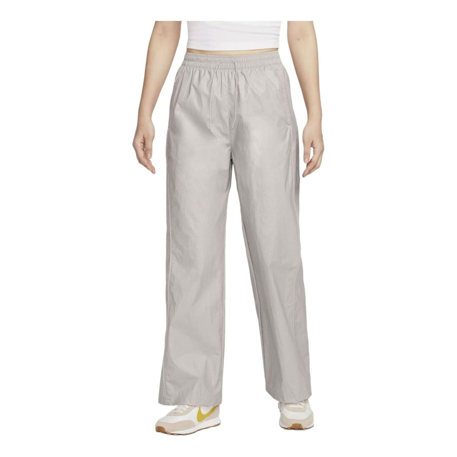 Панталони Nike Woven High-Waisted Open-Hem Pants Сиво | HM9765-014, 0