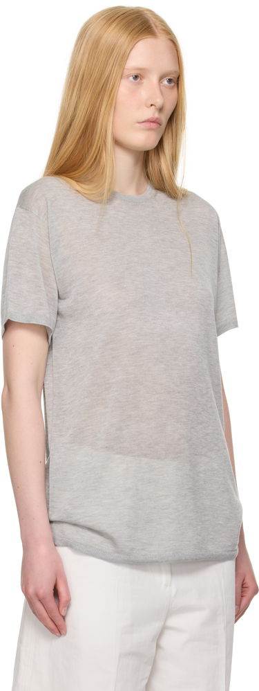 Тениска TOTEME TOTEME Knit T-Shirt Сиво | 253-WRT0531-YA0079, 1