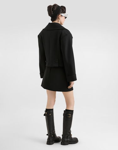 Пола Dolce & Gabbana Dolce & Gabbana Double Crepe Basque Skirt Черно | F4C4PTFU2L8N0000, 2