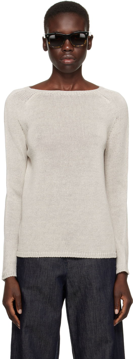 Пуловер Max Mara Giolina Knit Sweater Сиво | 2419361043600