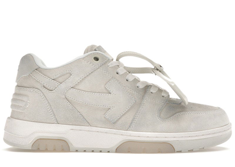 Кецове и обувки Off-White Out of Office "OOO" Low Tops Vanilla White Suede Сиво | OMIA189S23LEA0110101, 0