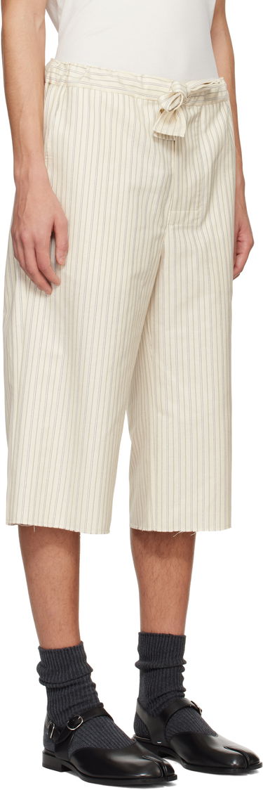 Къси панталони Maison Margiela Maison Margiela Striped Lounge Shorts Бежово | S50MU0080 S76507, 1