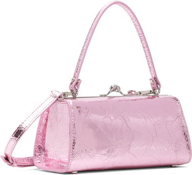 Дамска чанта Vivienne Westwood Vivienne Westwood Doll XL Crinkled Metallic Frame Bag Розово | 4B01000QW-L00A7-, 2