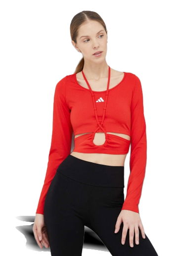 Съкратен топ adidas Performance Training Dance Top Червено | HS2328