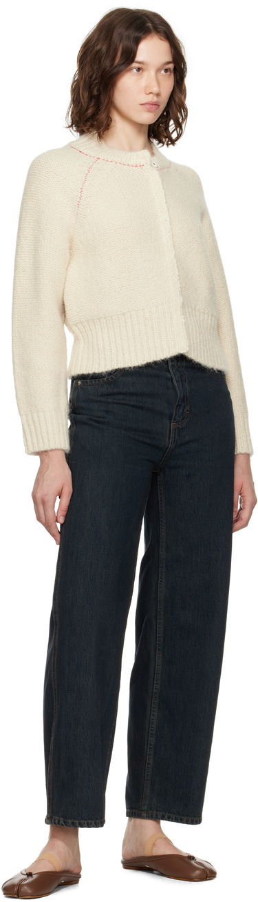Пуловер Eckhaus Latta Eckhaus Latta Fisherman's Bomber Cardigan Бяло | 8264-EL-PF25-EG -, 3