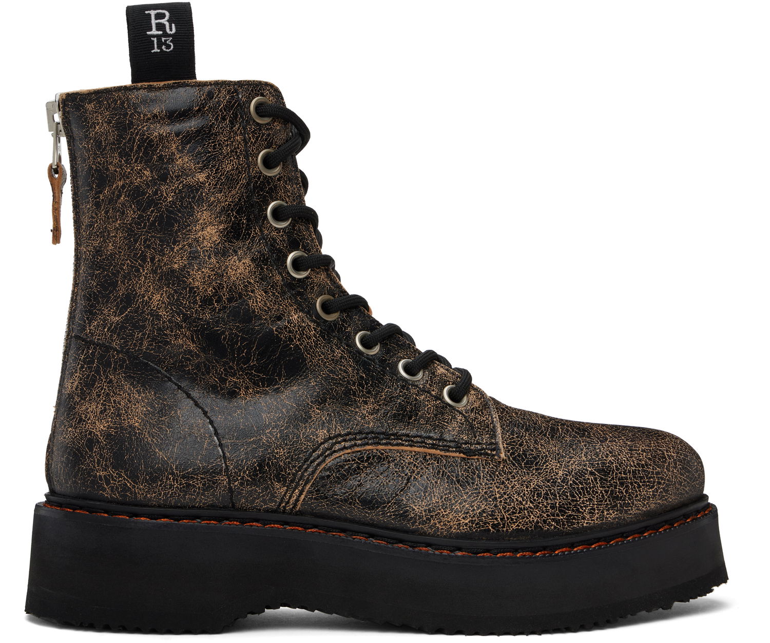 Облекло R13 R13 Single Stack Boots Черно | R13MS025-S148C, 0