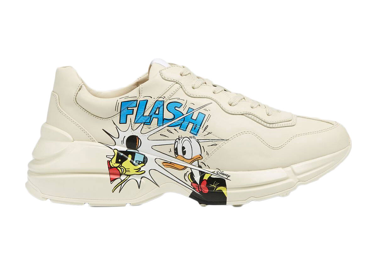 Кецове и обувки Gucci Rhyton x Disney Donald Duck Бежово | 646509 DRW00 9522, 0