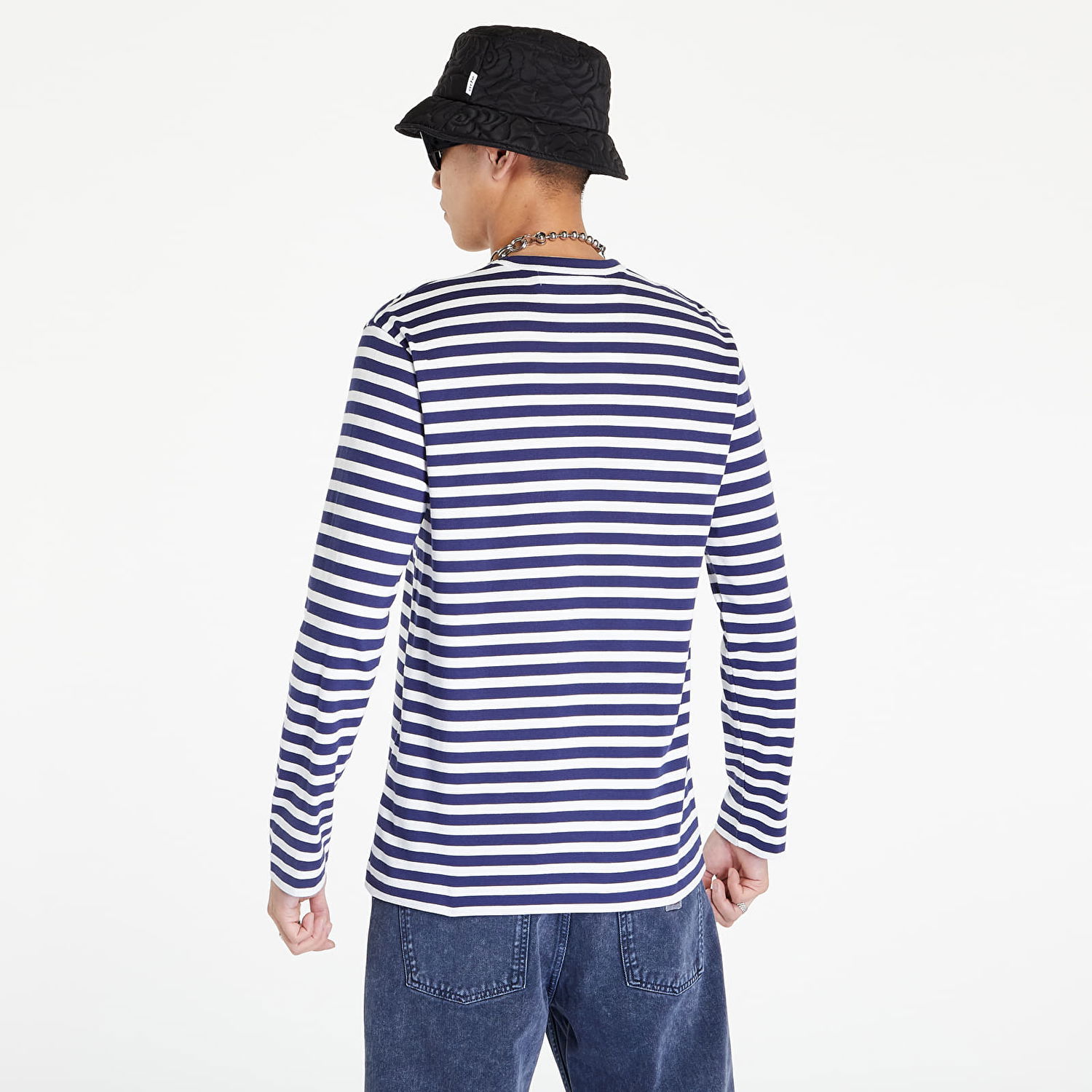 Тениска Comme des Garçons PLAY Long Sleeve Tee Тъмно синьо | AZT010 navy, 1