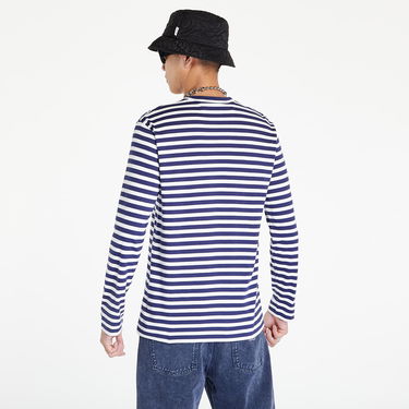 Тениска Comme des Garçons PLAY Long Sleeve Tee Тъмно синьо | AZT010 navy, 1