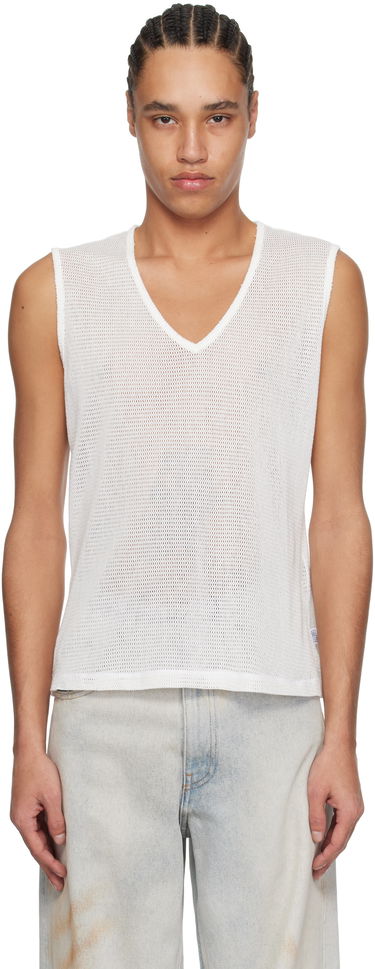 Потник Maison Margiela MM6 Maison Margiela V-Neck Tank Top Бяло | SH2NL0008 M20111, 0