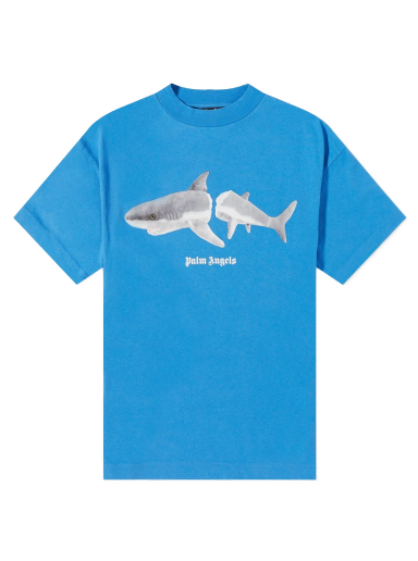 Тениска Palm Angels Shark Tee Синьо | PMAA001S22JER0114501