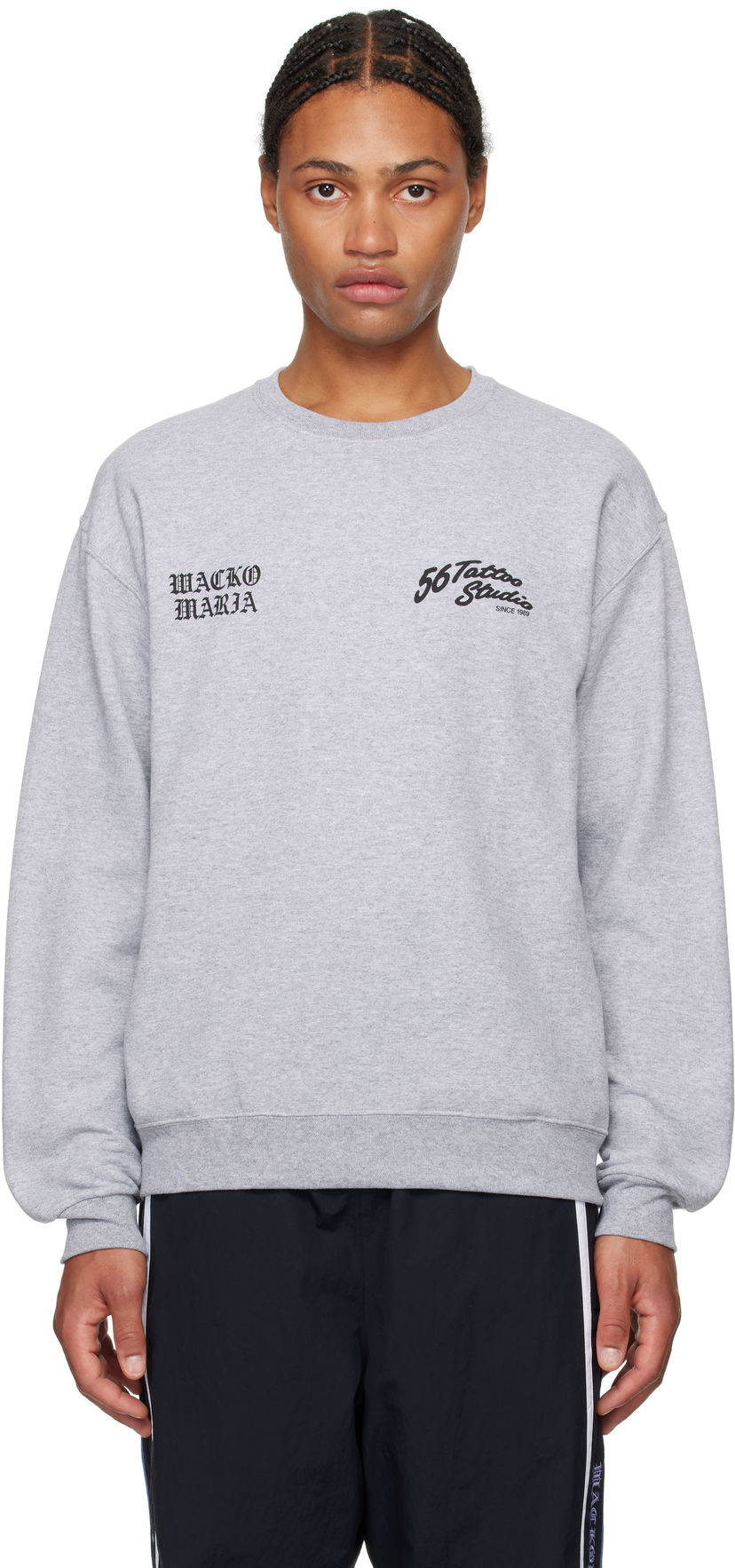 Суитчър WACKO MARIA Studio Edition Crew Neck Sweatshirt Сиво | 56TS-WM-SS02