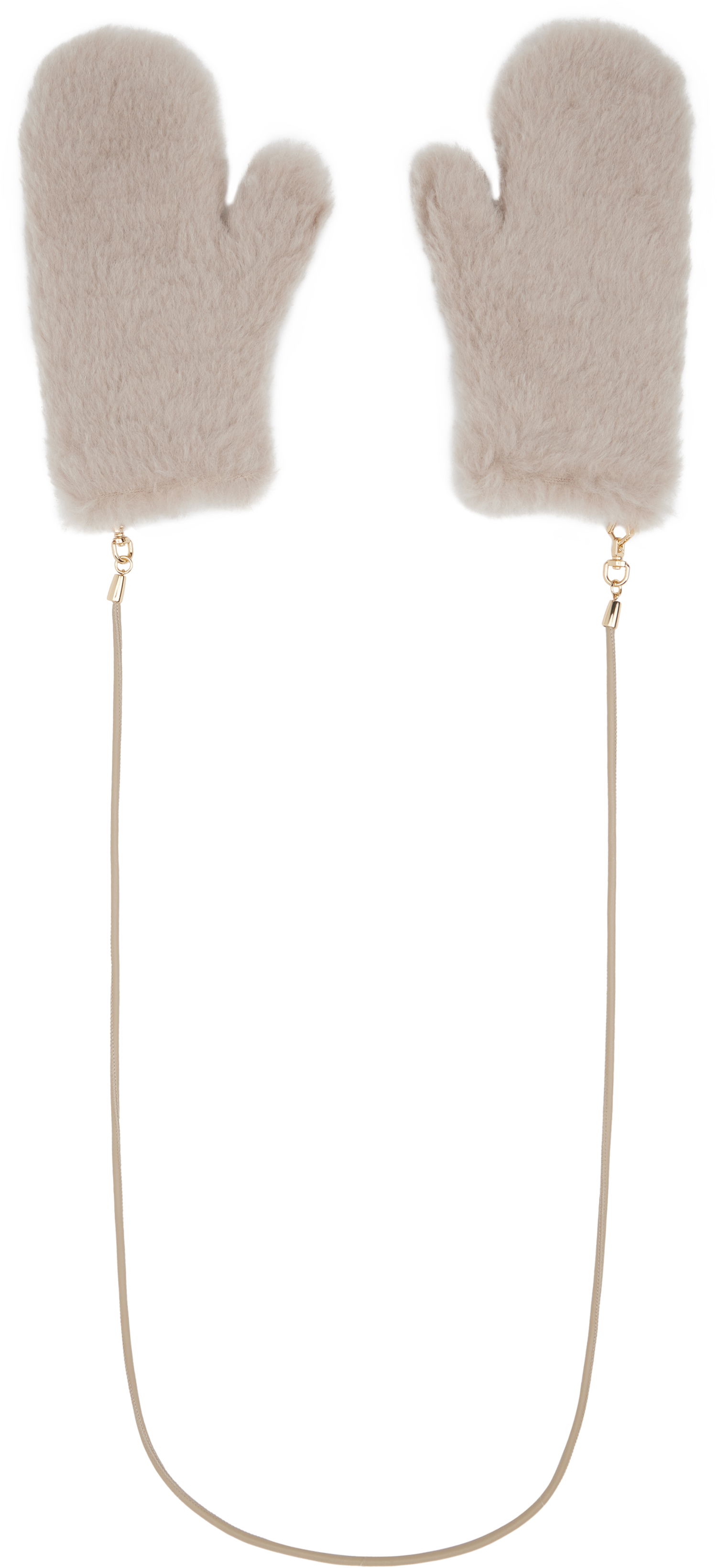Ръкавици Max Mara Max Mara Ombrato Faux Fur Mittens Бежово | 2424566062600 MM10501, 0