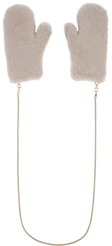Ръкавици Max Mara Max Mara Ombrato Faux Fur Mittens Бежово | 2424566062600 MM10501, 0