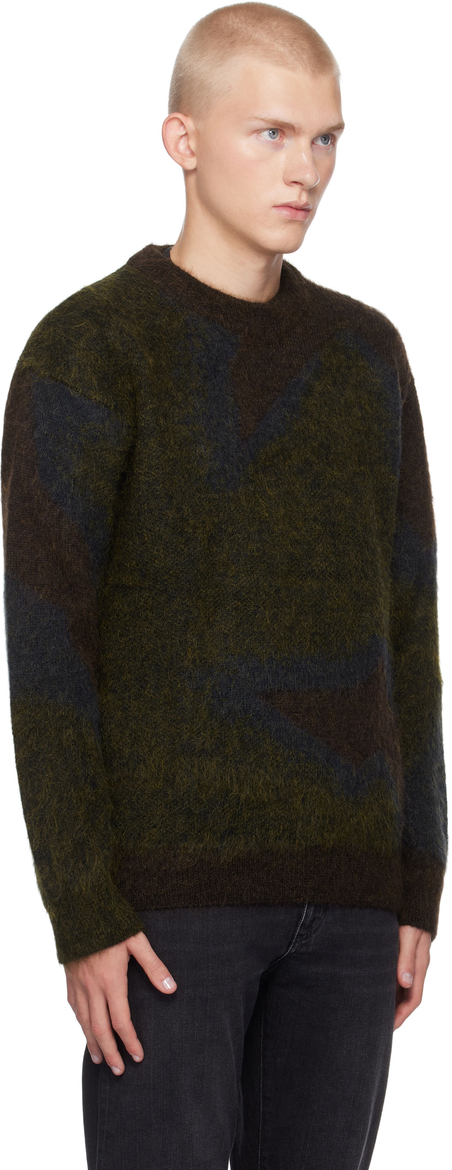 Пуловер Paul Smith Paul Smith Photogram Leaves Mohair-Blend Sweater Зелено | M1R-923Y-N02512-73, 1