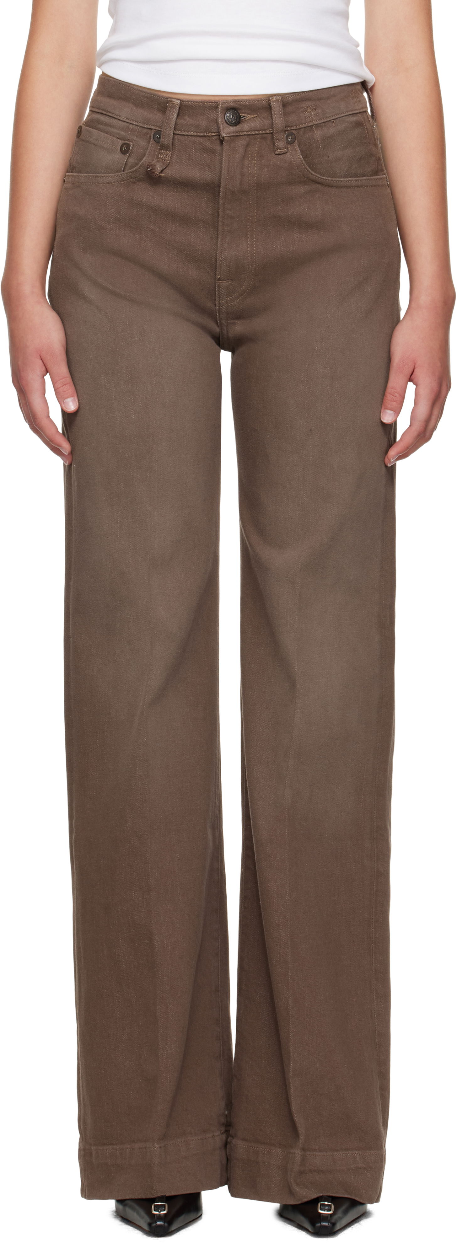 Дънки R13 R13 Flared Jeans Кафяво | R13WD188-D331A, 0