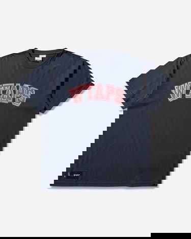 Тениска WTAPS HG Collegiate Print T-Shirt Тъмно синьо | 251ATDT-STM07S NAVY, 0
