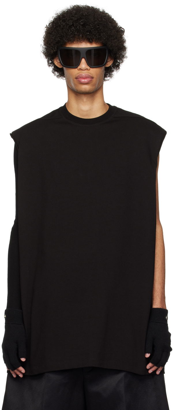 Тениска Rick Owens Tarp T-Shirt Черно | RU01D3160 BA, 0