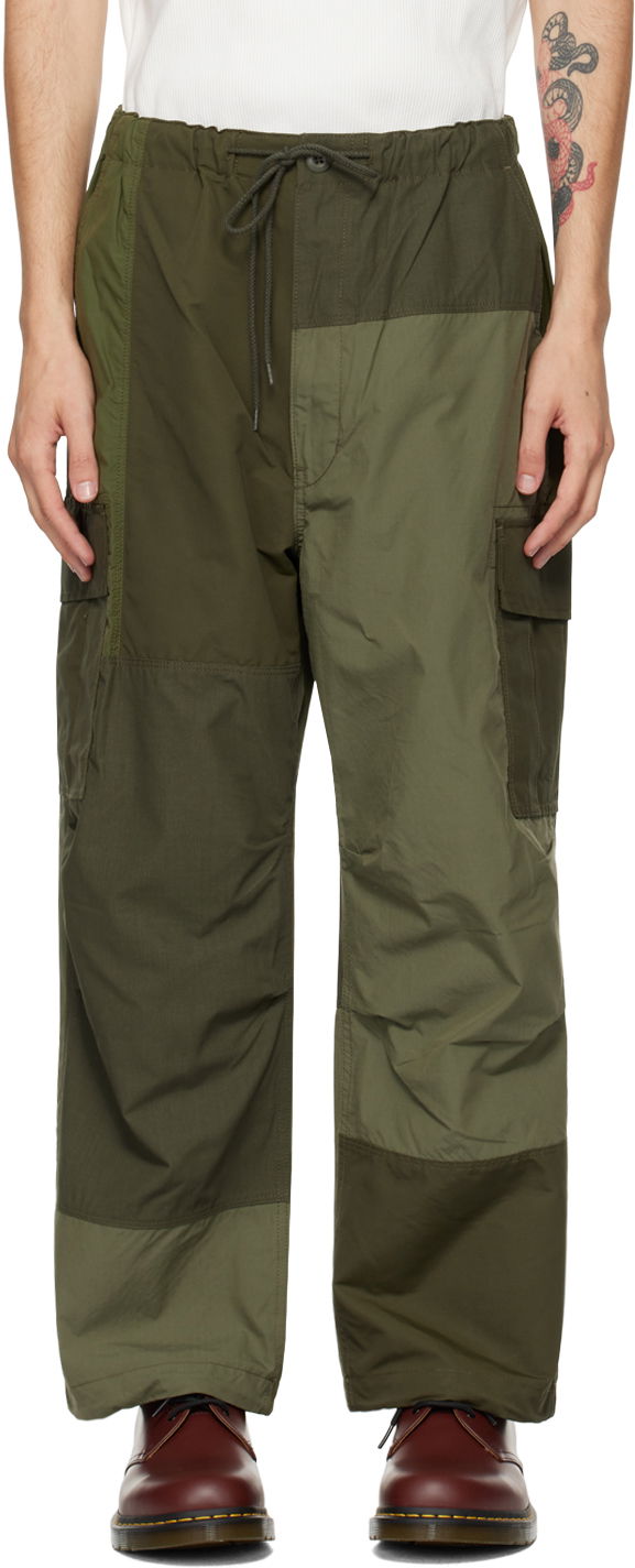 Карго панталони Comme des Garçons Homme Green Patchwork Cargo Pants Зелено | HN-P010-051, 0