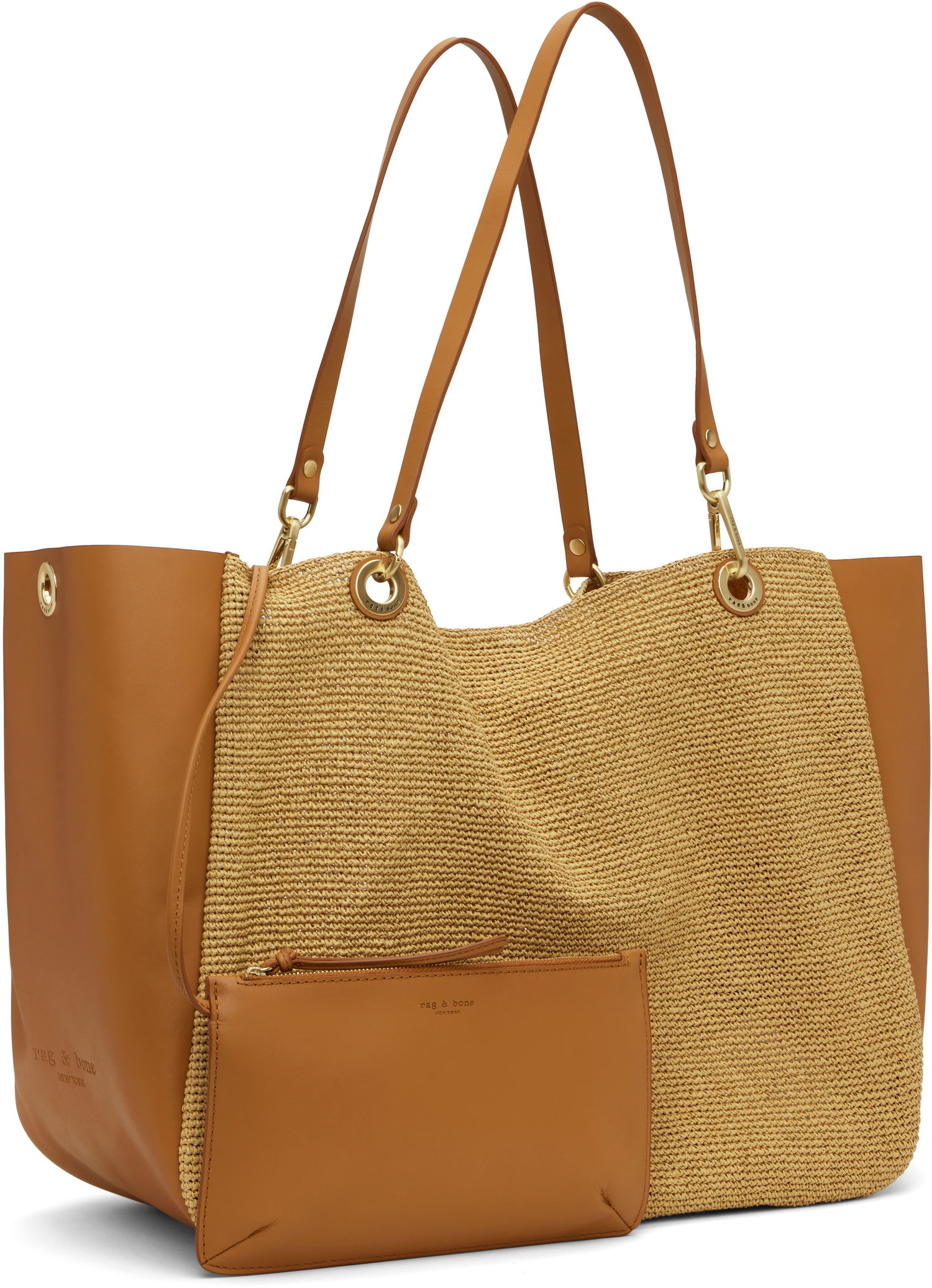 Голяма пазарска чанта rag & bone Rag & Bone Revival Summer City Tote Кафяво | WHH22S1001PS01, 1