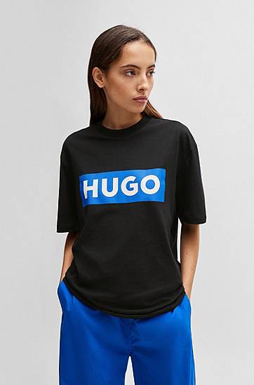 Тениска BOSS HUGO T-Shirt with Logo Print Черно | 50522376, 1