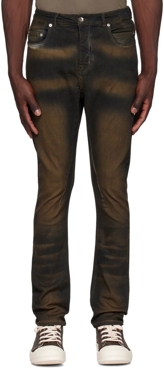 Дънки Rick Owens DRKSHDW Detroit Jeans Кафяво | DU02C5366 SDM, 0