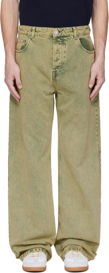 Дънки AMI AMI Paris Large Fit Jeans Жълто | HTR450.DE0064, 0