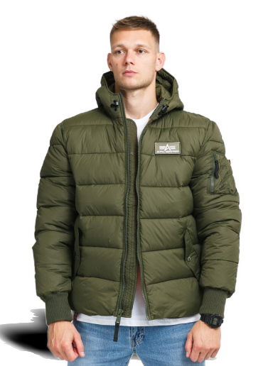 Пухо яке Alpha Industries Hooded Puffer Alpha FD Зелено | 118113 257