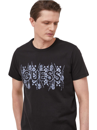 Тениска GUESS Cotton T-shirt Черно | M3GI15.K8FQ4