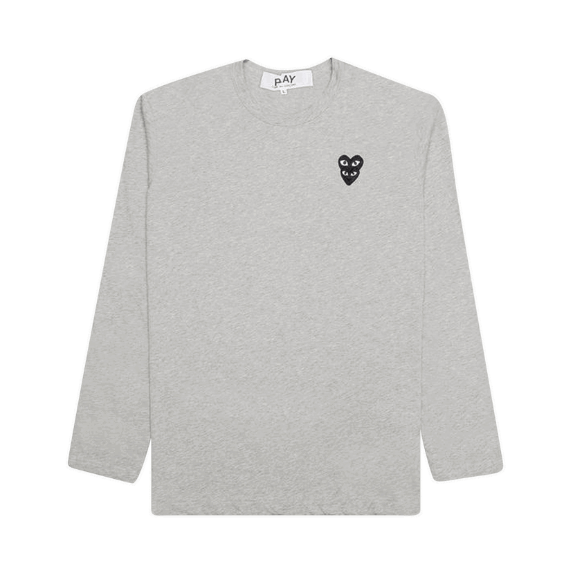 Тениска Comme des Garçons PLAY Stacked Heart Long-Sleeve T-Shirt Сиво | AZ T300 051 1