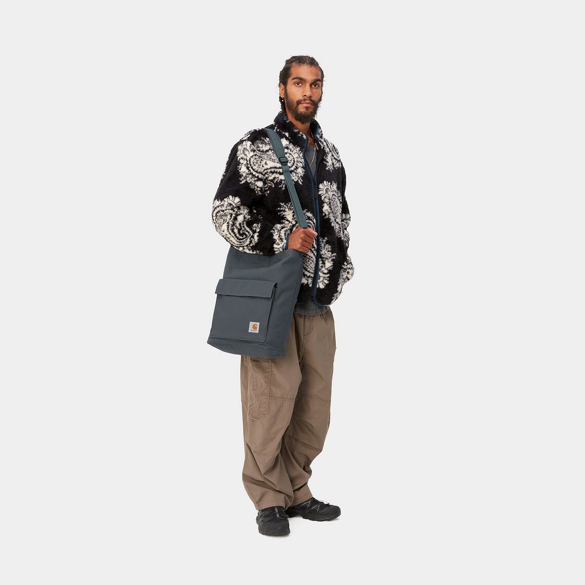 Голяма пазарска чанта Carhartt WIP Dawn Tote Bag "Ore" Тъмно синьо | I031589_0R_XX, 0