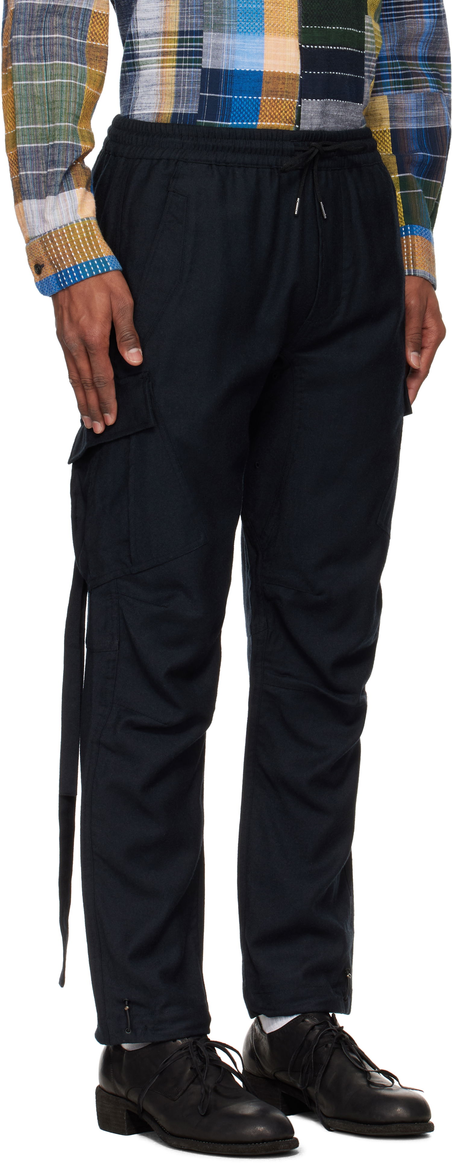 Карго панталони Maharishi Maharishi Merino Wool Track Cargo Pants Тъмно синьо | 6068, 1
