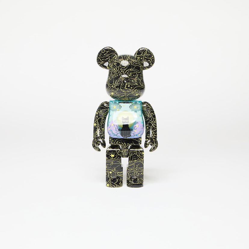 Колекционерско Medicom Toy BE@RBRICK Cat in the Night Sky 400% Black Зелено | 4530956614403