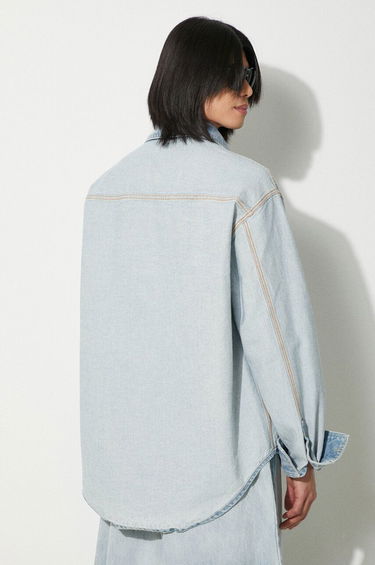 Риза VETEMENTS VETEMENTS Inside-Out Relaxed Denim Shirt Синьо | UE64SH500N, 2