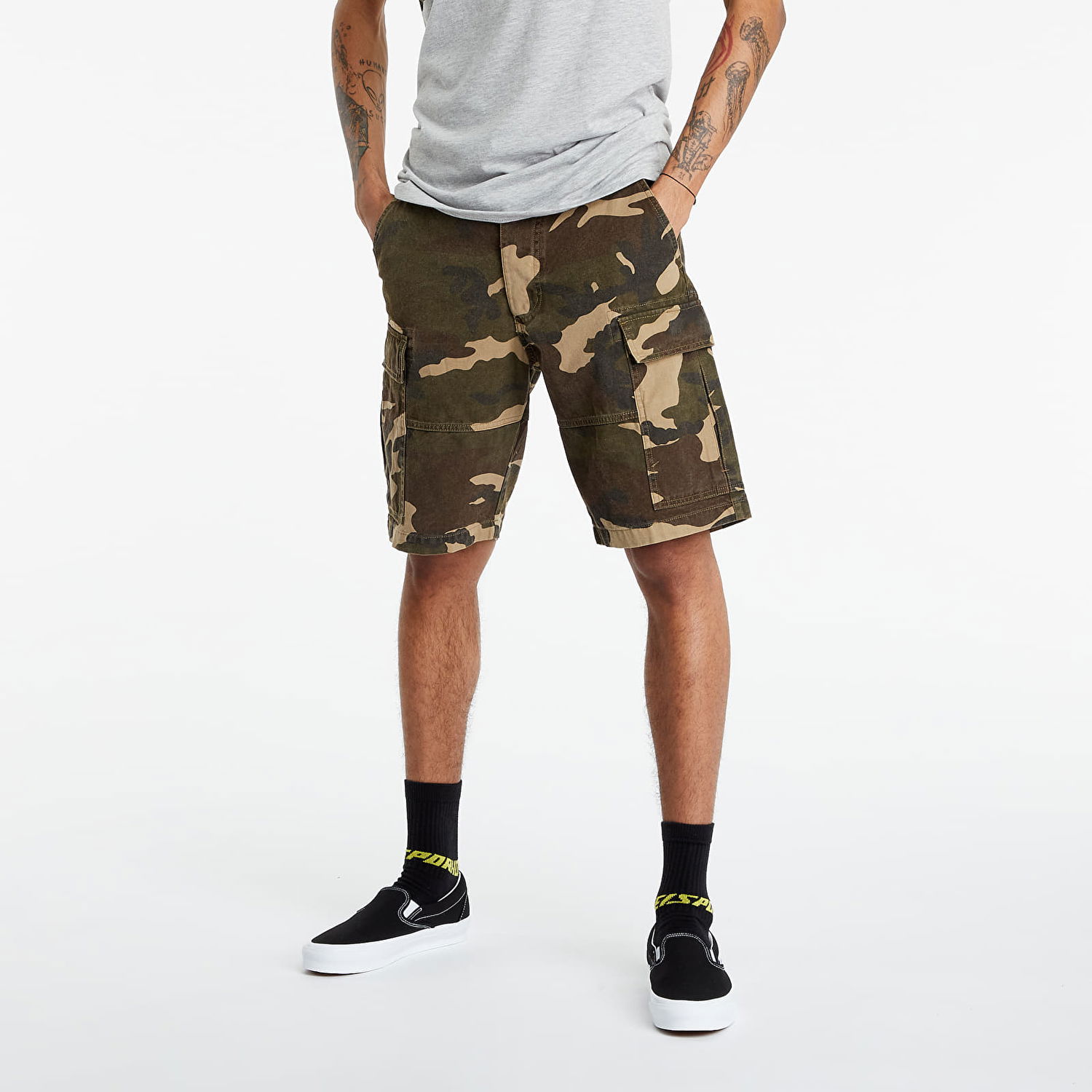 Къси панталони Horsefeathers Baxter Shorts Зелено | SM1153A, 1