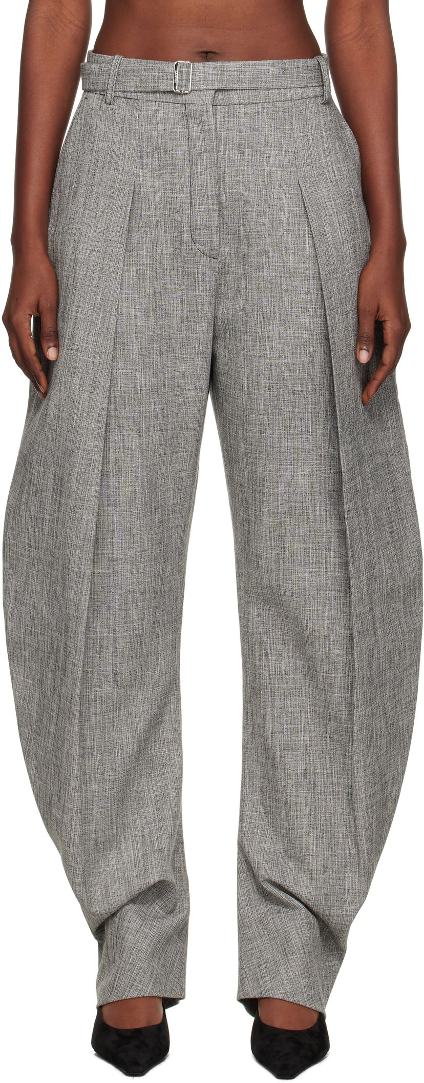 Панталони LANVIN Lanvin Barrel Leg Trousers Сиво | RW-TR0123-5293-E25