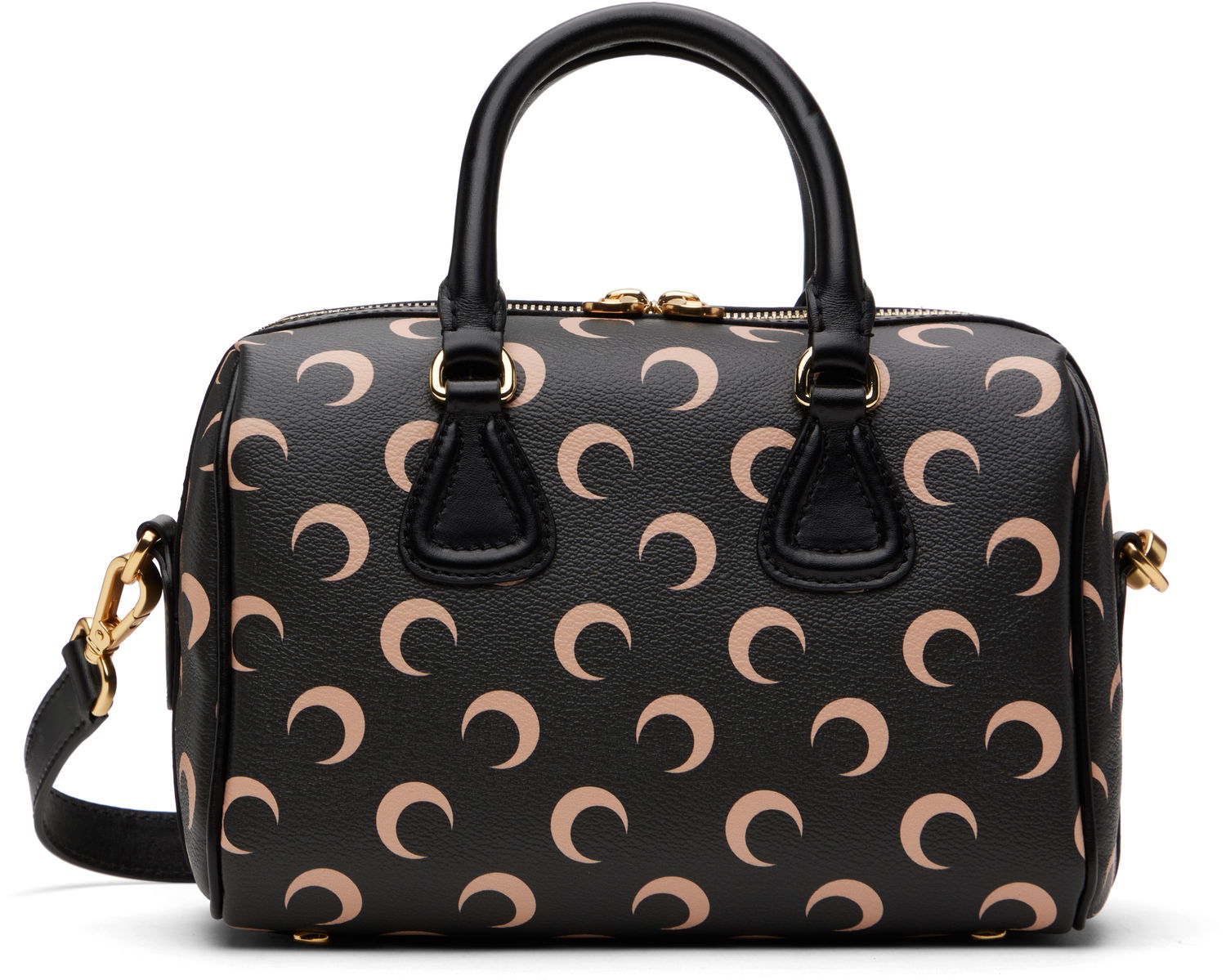 Дамска чанта Marine Serre Marine Serre Moon Print Canvas Strike Bag Черно | WBA019A RWOV0030, 0