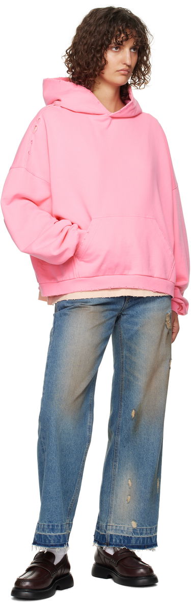Суитчър We11done Monster Pony Distressed Hoodie Розово | WD-TH3-24-828-U-PK, 3
