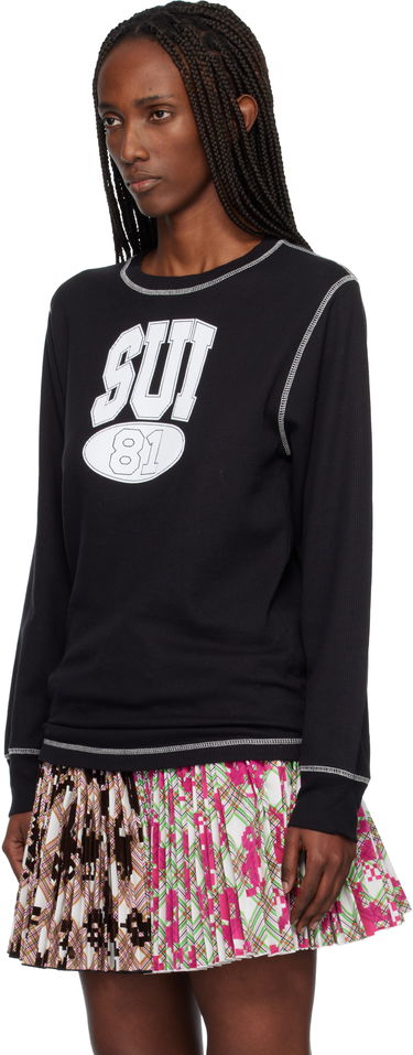 Тениска Anna Sui Anna Sui 'Sui 81' Ribbed Thermal Long-Sleeve T-shirt Многоцветен | T1026B1, 3