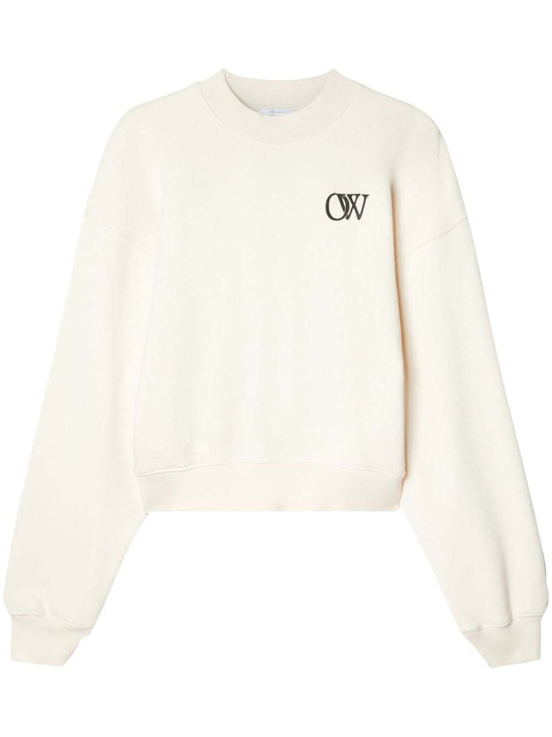 Суитчър Off-White OW-Print Cotton Sweatshirt Бежово | OWBA075F23JER0066110