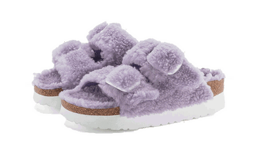 Кецове и обувки Birkenstock Arizona Big Buckle Shearling Purple Fog Сиво | 1024963, 1
