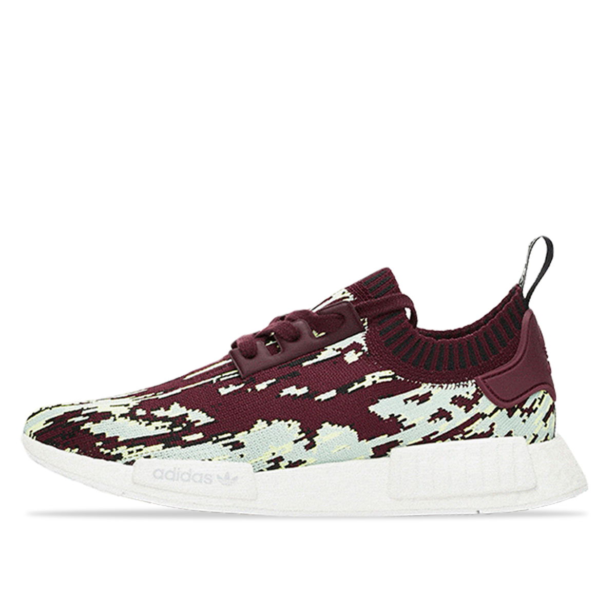 Кецове и обувки adidas Originals Sneakersnstuff x NMD_R1 Primeknit "Datamosh 2.0" Бургунди | DB2843, 1