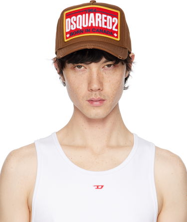 Шапка с козирка DSQUARED2 Dsquared2 'Born in Canada' Baseball Cap Кафяво | BCM0736_05C00001_M2636, 0