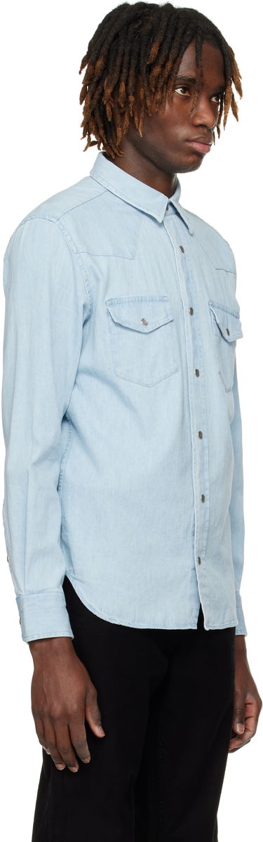 Риза Tom Ford TOM FORD Western Denim Shirt Синьо | HDS001-FMC130F24, 1