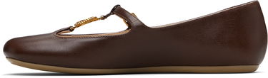 Кецове и обувки CHLOÉ Leonore Ballerina Flats Кафяво | CH25W14XUO, 2