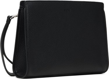 Портфейл BOSS BOSS Pebble-Grained Leather Wristlet Pouch Черно | 50548170, 1