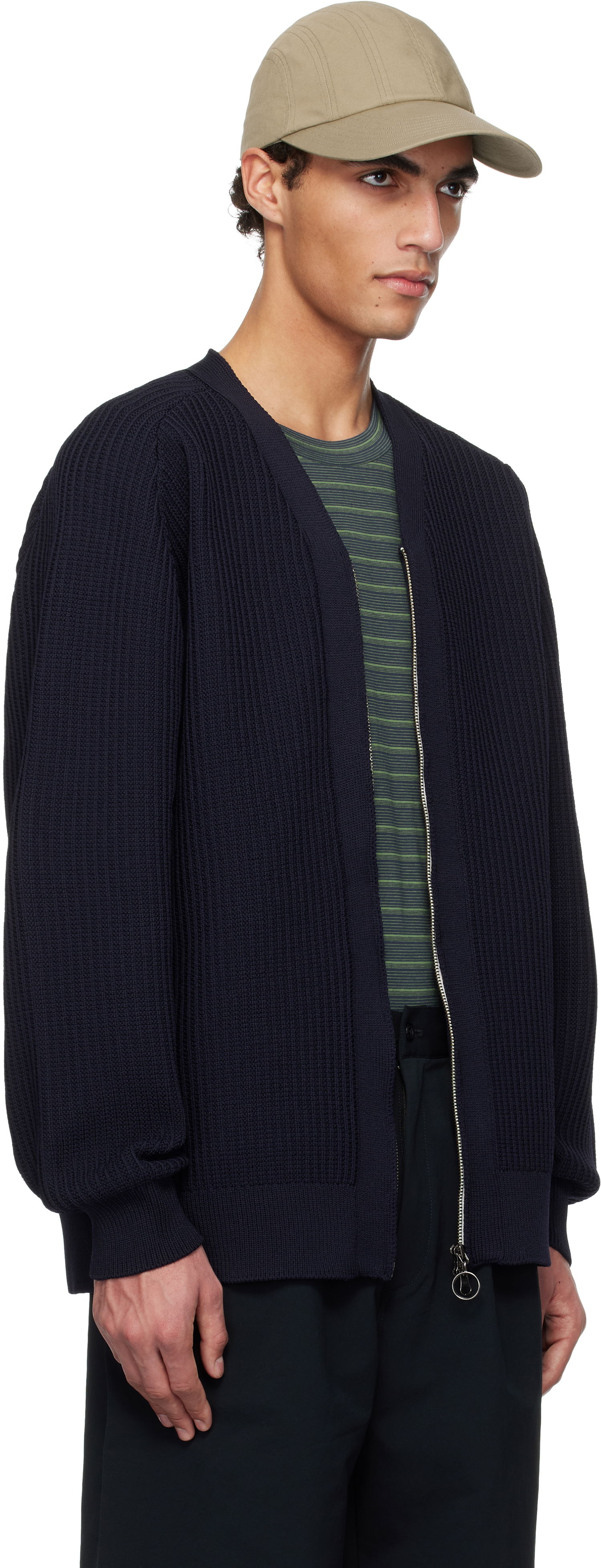 Пуловер NANAMICA nanamica 5G Zip Cardigan Тъмно синьо | S25SJ007U, 1