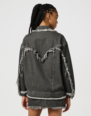 Яке Wrangler Wrangler Icon Era Fray Denim Jacket XS Черно | 112356496:XS, 0